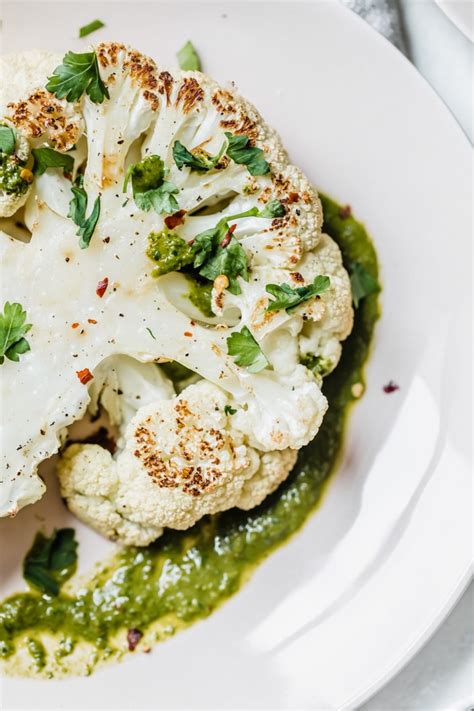 Chimichurri Cauliflower Steaks The Almond Eater