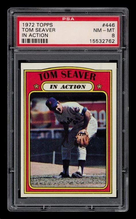 Topps Set Break Tom Seaver In Action Psa Nm Mt Ebay