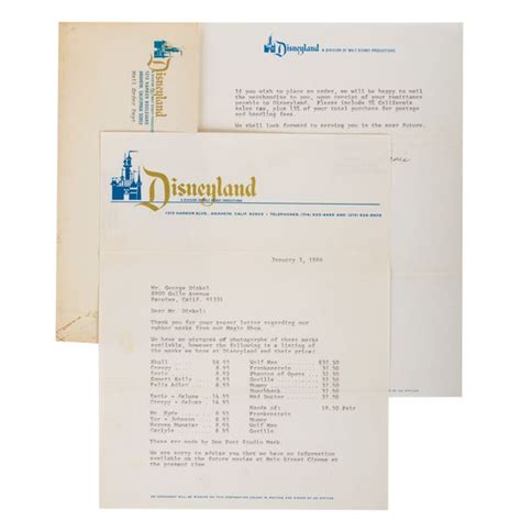 disneyland magic shop masks inquiry letter