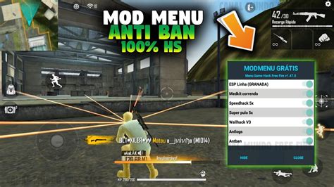 Novo Hack Free Fire Atualizado Anti Ban Mod Menu Esp Name Aimbot