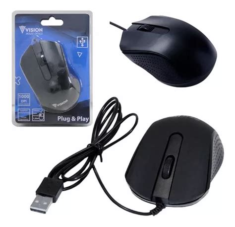 Ratón Óptico Usb Vision Yt2045 Negro MercadoLibre