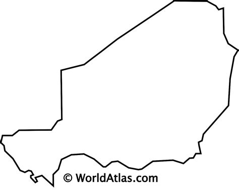 Outline Map Of Niger With Regions Free Vector Maps, 49% OFF