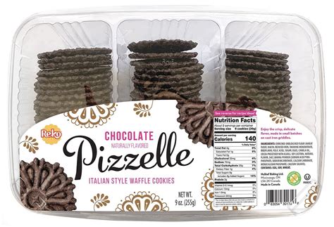 Chocolate Mini Pizzelle Italian Waffle Cookie 9oz 1 Pack