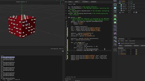 Cinema D Python Tutorial Clones On Object Effector Youtube
