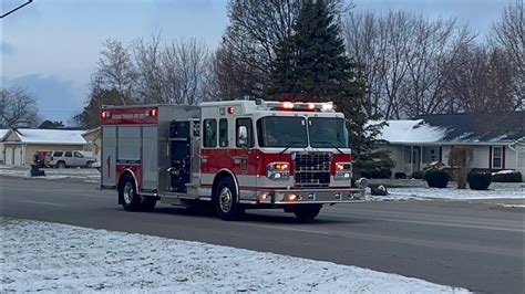 Saginaw Township Mi Fd E Responding Basement Fire Air Horn Youtube