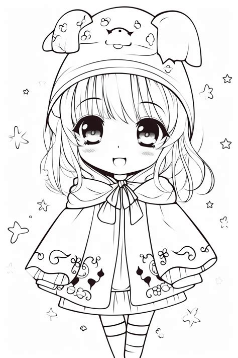 Manga Coloring Pages For Girls