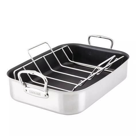 hestan provisions stainless steel nonstick roaster  rack sur la table