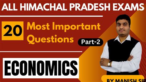 Most Important Questions Part Economics For All Hppsc