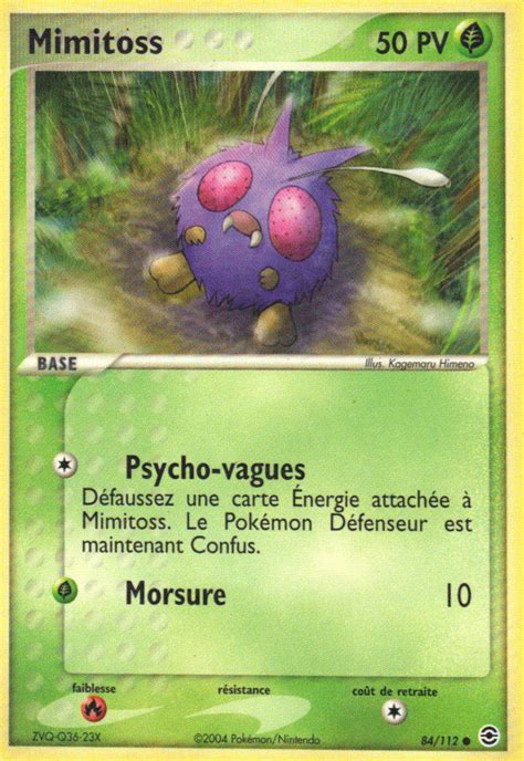 Mimitoss EX Rouge Feu Vert Feuille 84 Poképédia