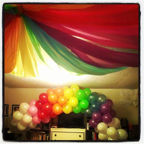 a work in progress...: Rainbow Party Decorations