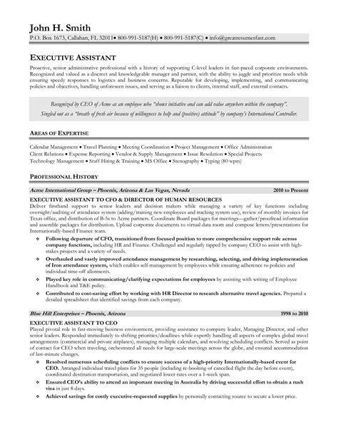 Assistant Resume Allbusinesstemplates