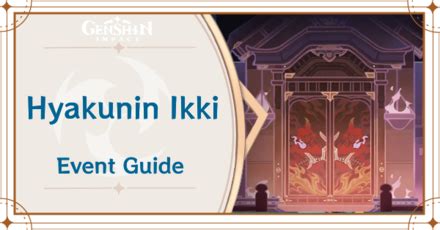 Hyakunin Ikki Events And Stage Guides Genshin ImpactGame8