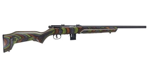 Savage Model 93 Minimalist 22 Wmr Bolt Action Rifle With Green Laminate