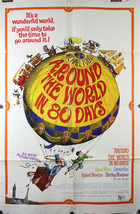 AROUND THE WORLD IN 80 DAYS, Original Vintage Jules Verne Movie Poster ...