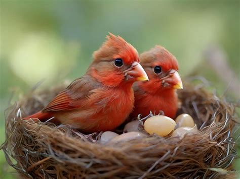 Premium Photo | Explore the nesting habits of Baby Cardinals Born and ...