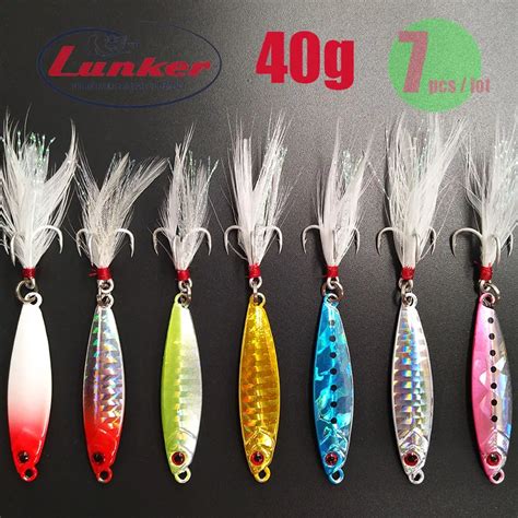 Lunker Metal Shore Jig 40g 7pcs Gun Micro Jigging Ima Long Cast Fishing