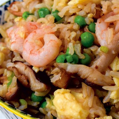 Pea Prawn And Mushroom Egg Fried Rice