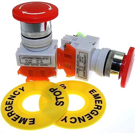 Amazon Uxcell Mm Nc Red Mushroom Emergency Stop Switch V A