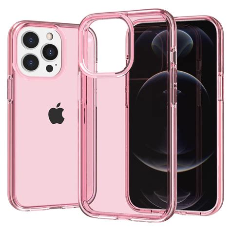 Hard Pc Soft Tpu Skal F R Iphone Pro Max Transparent Pink