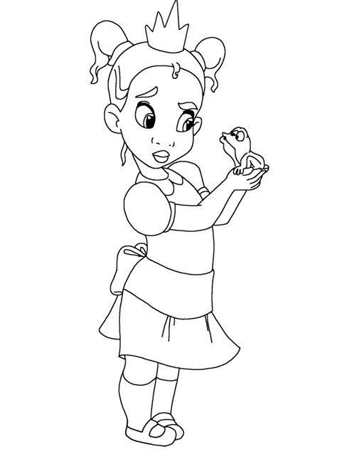 Disney Princess Tiana Coloring Pages Printable