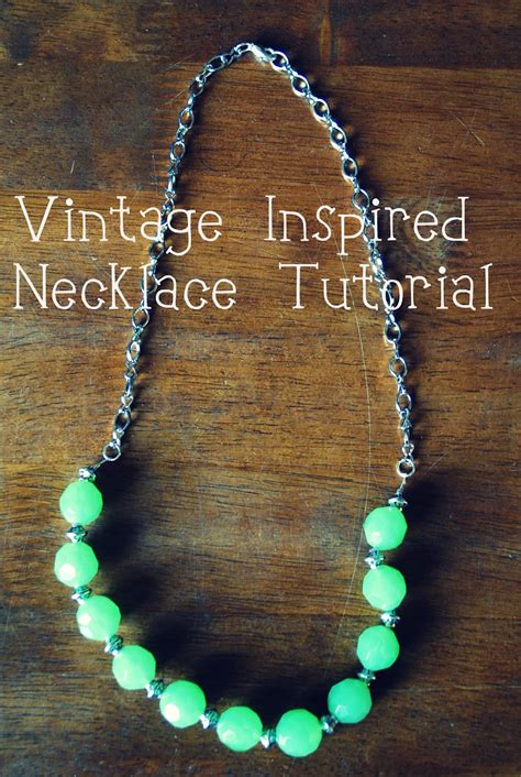 Stranger Than Vintage Diy Easy Vintage Style Beaded Necklace Tutorial