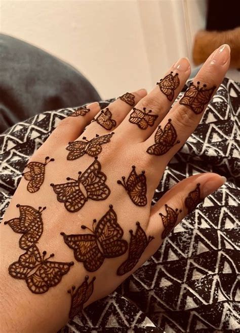 Fluttering Elegance 23 Enchanting Butterfly Henna Designs Loaded