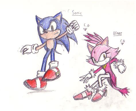 sonic and blaze by TheIcedWolf on DeviantArt