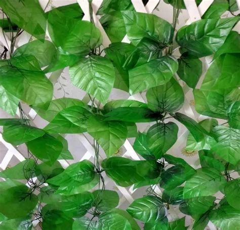 Pcs Artificial Silk Apple Leaves Ivy Fake Fabric Foliage Greenery