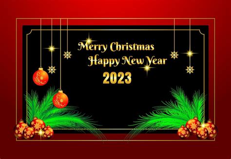 Merry Christmas And Happy New Year 2023 Background Design 12884154