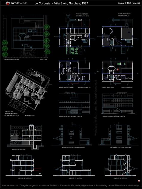 Villa Stein A Garches 1926 Le Corbusier Archweb AutoCAD