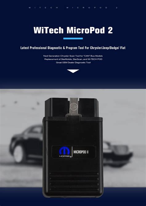 WiTech MicroPod 2 Diagnostic Programming Tool V17 04 27 For Chrysler