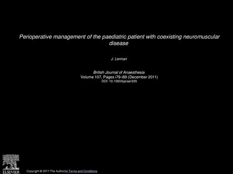 J Lerman British Journal Of Anaesthesia Ppt Download