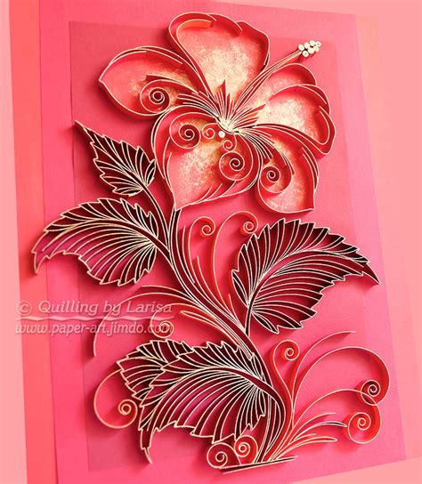 Original Paper Quilling Wall Art The Scarlet Flower Etsy