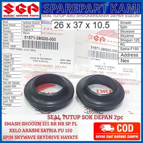 Jual SEAL ABU TUTUP DEBU SHOCK 1 SET SUZUKI SATRIA FU 150 INJEKSI KARBU