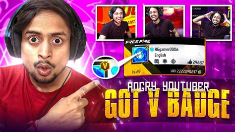 Angry Youtuber Got V Badge 😱🤩🔥 Vbadge Rggamer Angryyoutuber