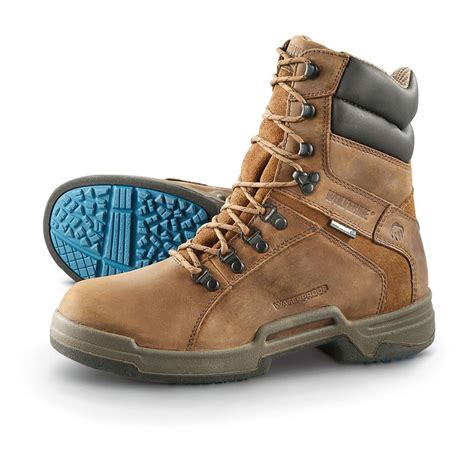 Men's Steel Toe Wolverine Griffin DuraShocks SR Waterproof Boots, Tan