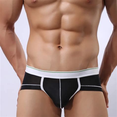 Sexy Underwear Men Briefs Shorts Cueca Man Ice Silk Translucent Low