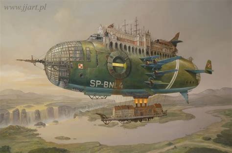 Art Surrealism Jaroslaw Jasnikowsi Duma Małopolskiej Aeronautyki Steampunk Artwork