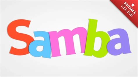 Samba Efecto Con Letras Multicolores Gracias Generador De Efectos