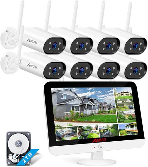 Anran Mp Fhd Cam Ra De Surveillance Avec Moniteur Lcd Pouces Vid O