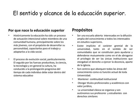 Calaméo El Sentido Y Alcance De La Educación Superior