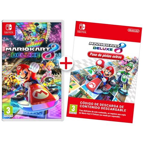 Mario Kart Deluxe Switch Juego F Sico Pase De Pistas Extras