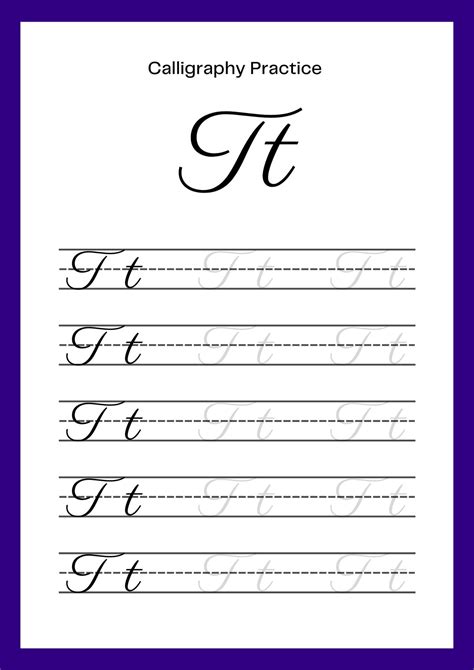 Cursive Uppercase T