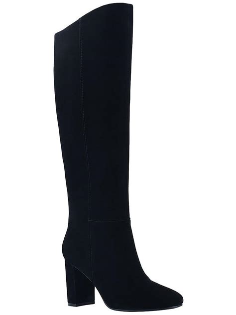 Calvin Klein Almay Leather Tall Knee High Boots In Black Lyst