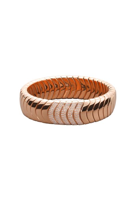 Mattia Cielo Universo Diamond Rose Gold Flexible Cuff