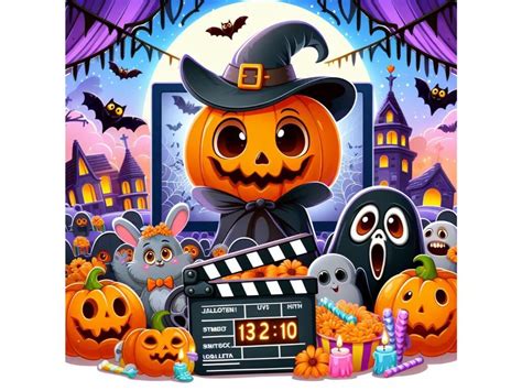 8 Halloween cartoon movie on a wh bundle By dianaxstoyanova | TheHungryJPEG