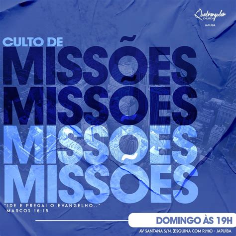 Culto De Miss Es Culto De Missoes Modelo De Cartaz Cartazes Religiosos