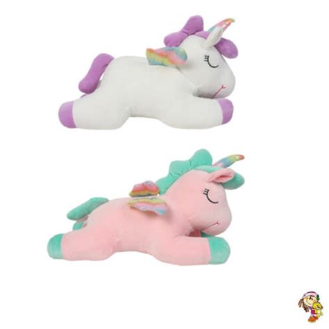 Unicornio De Peluche Grande Soft Acostado Cm Olis Place Peluches