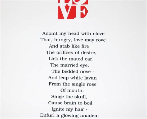 Robert Indiana The Book Of Love Poem Hamilton Selway