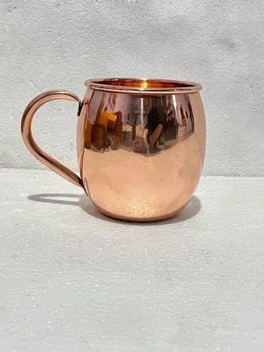 Pure Copper Plain Moscow Mule Mug With Copper Handle At Rs 230 Piece